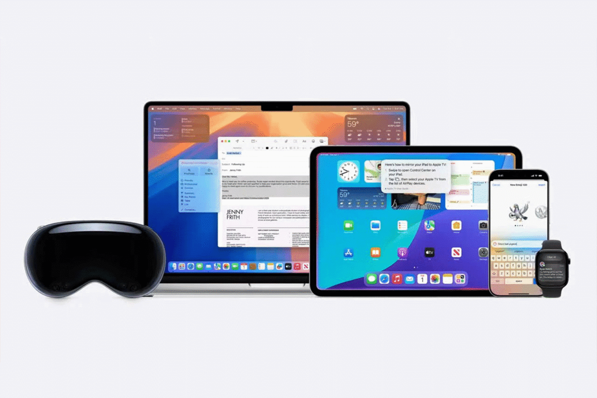 New apple devise including iphone, imac and vision pro